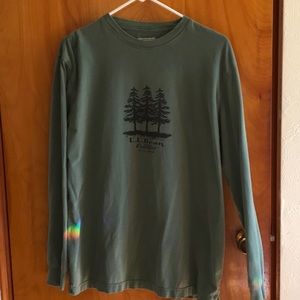 Mens LL Bean Long Sleeve Vintage Tee shirt